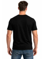 Summer Vibes Black T-Shirt for Men – Tropical Sunset Graphic Tee - Image 3