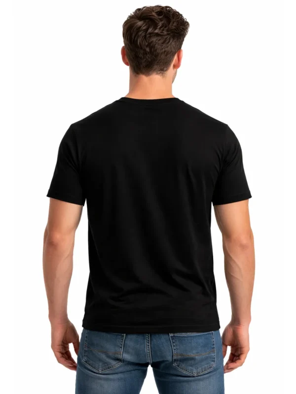 Summer Vibes Black T-Shirt for Men – Tropical Sunset Graphic Tee - Image 3