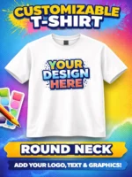 Customize Your Round Neck T-Shirt - Half Sleeve - Image 2